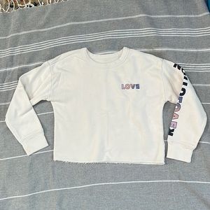 Girls Gap cropped sweatshirt, Gently used